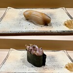 すし宮川 - ホッキ貝＆5尾分のしゃこ爪、塩＆ゆず皮（※追加）
      
      