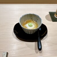 すし宮川 - クエ＆銀杏のかぶら蒸し
                    
                    