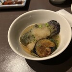 青山 川上庵 - 茄子の揚げ出し