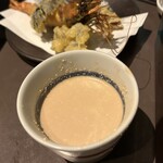 青山 川上庵 - 追加のごまたれは、この時期、温めてもらうと、旨味が倍増しますね‼️