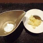 みかみ - 日本酒を垂らしていただくシャーベット