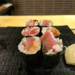 鮨 波やし - ［７回目］うにとろ巻