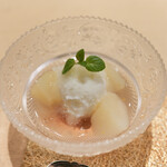 てんぷら 深町 - 洋ナシコンポート