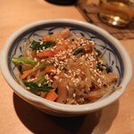 やきとり鶏慶 - 鶏ハラミのチャプチェ