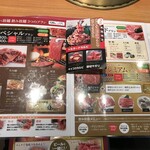 焼肉　なべしま - 2022年4月時点のメニュー