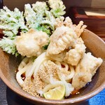 まる博 - かしわ天ぶっかけ（並・冷）￥900