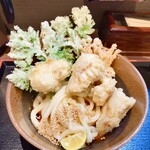 まる博 - かしわ天ぶっかけ（並・冷）￥900