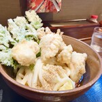 まる博 - かしわ天ぶっかけ（並・冷）￥900