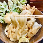 まる博 - かしわ天ぶっかけ（並・冷）￥900