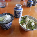 生粉打ち やじま -  サラダと出汁と薬味