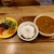 バナナカフェ - 料理写真:オススメを尋ねて

●ねばねばスープカレー（納豆、オクラ）1,250円

●ホワイトチョコレートとカカオニブの
　バナナアーモンドミルク　700円　

合計　1,950円　を注文してみた