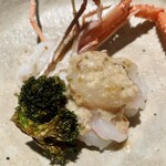 日本料理FUJI - 赤座海老の炙り ブロッコリーの素揚げ