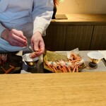 日本料理FUJI - 赤座海老　調理中