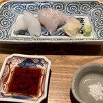 日本料理FUJI - アオリイカと平目のお造り 蕪