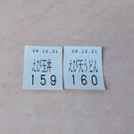 馬鹿値食堂 - 食券です…。