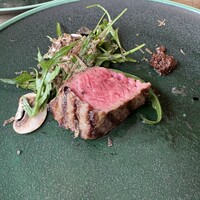 Ponte Farm to Table - 和牛のステーキ　イチジクのソース　黒トリュフがけ