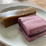 スウィーツヴィレッジナカノ - 豊田とうふ（紫いも）＆ういろ（黒糖）