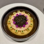 277417311 - じゃがいものパンナコッタと毛蟹ケーキにキャビア