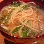 すし処 錦 -  鱧鍋の〆。素麺いれてもらいます。んまい！