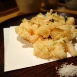 艸菴 -  百合根とエビのかき揚げ