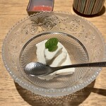 日本料理FUJI - 酒粕のババロア、苺ソース