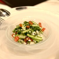 FONDA MEXICANA New York 銀座店 - ▪️サボテン・チーズ・トマトのライムマリネ‥爽やかなライムの風味の中で、サボテンのねっとり感、素材の味わいが楽しめました。