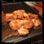 鉄板食堂 玉宮大飯店 - 牛ホルモンのみぞれ焼き、これねーめちゃくちゃ美味いっす*✧₊✪͡◡ू✪͡