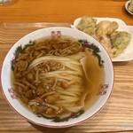 手打ちうどん 上を向いて - なめこトッピング