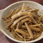 徳一うどん  - きんぴらごぼう240円