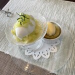 KITCHEN ぬまた - 【参考】メロンのブランマンジェ（上から）