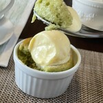 KITCHEN ぬまた - 【参考】抹茶のスフレチーズケーキリフト