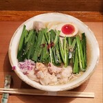 Homemade Ramen 麦苗 - 黒毛和牛のもつにらぁ(塩)