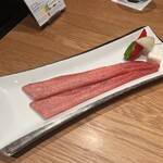 北新地 肉料理 名門 - 長いリアルなタンです(*^ω^*)