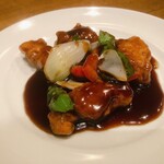 柘  - 黒酢の酢豚(小)¥770