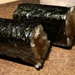 宇田津 鮨 - 15.追加の干瓢巻き　オリーブオイル付
      甘みが増してめちゃくちゃ美味い
      オリーブオイルはアムリターラの
      オーガニック