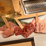 ひとり焼肉一 - ちょい飲みセットのお肉