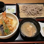 炭焼 基 - ランチ天丼・蕎麦セット