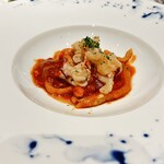 Ristorante Ecru - パスタ　オマール海老炭火焼き　海老の殻を練り込んだ手打ちのピチ