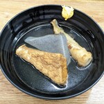 呑喜 - おでん 各100円(厚揚げ , こんにゃく , ちくわ)
