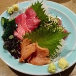 とく山 - ［３回目］本日のお造り(と赤貝・まぐろ・かつお)