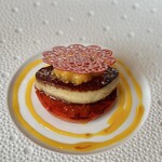 Restaurant Lieffroy - ⑩フレンチダックレバー バニラピクルストマトのグリル スパイシーなチュイール