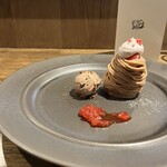 Motivo ワインと料理 - ドルチェ　苺とくりのモンブラン