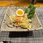 鳥のかけ橋 - ポテサラ、1人前を半分こ