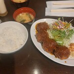 洋食の朝日 - クリームコロッケ定食(１個プラス)