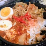 蒙古タンメン中本 - 蒙古丼弁当（食べかけ画像スマソ）