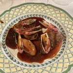 Amstrup&Vigen - ⑩鳩肉のロティ フォアグラソテー リンゴのピュレ チコリ マデラソース