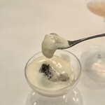 Aira - ⑦ダイバーホタテ 青ムール貝 牡蠣 キャビア 椎茸 コールラビの出汁