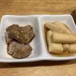 居酒屋北の家族 - お通し、マグロ、長芋