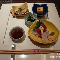 日本料理 芝桜 - 小鉢三種・お造り盛り合わせ