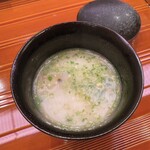 味 ふくしま - 焼きかぶと車海老の白みそ椀。白みそをなかなか使いこなせないので、参考にしたいと思います。